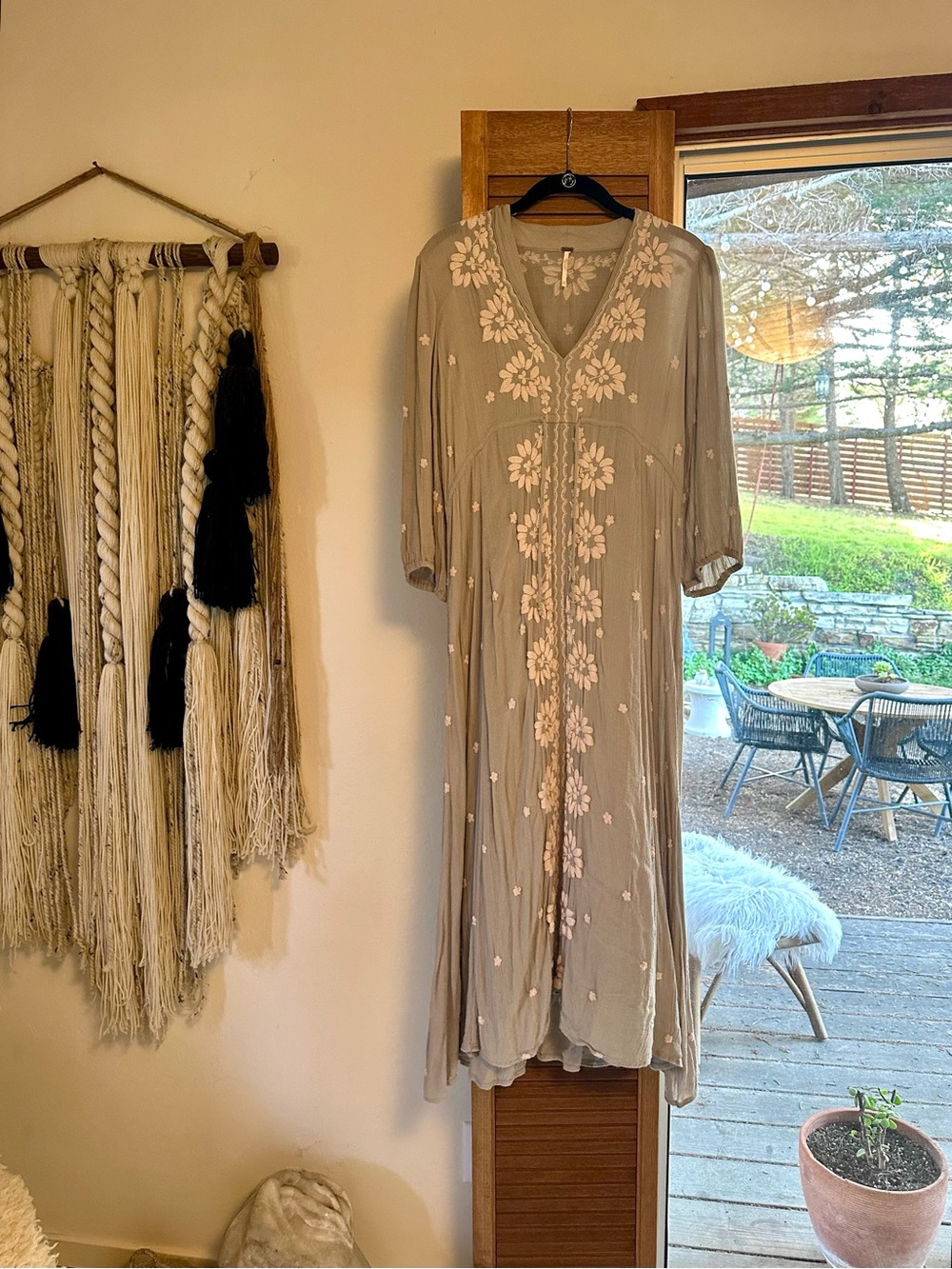 RARE COLOR! Free People Embroidered Fable Midi Dress - Sage XS - Picture 14 of 14